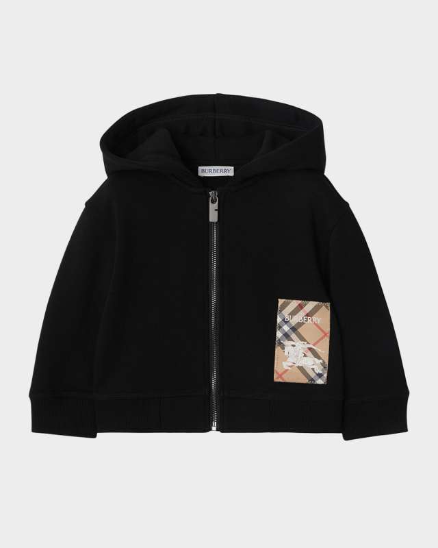 Boy's Clyde EKD Label Zip Hoodie, Size 12M-2